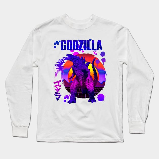 Godzilla Long Sleeve T-Shirt by RANS.STUDIO